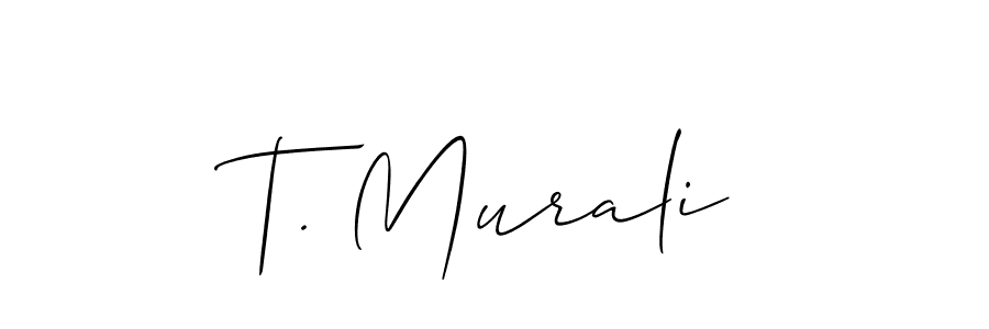 This is the best signature style for the T. Murali name. Also you like these signature font (Allison_Script). Mix name signature. T. Murali signature style 2 images and pictures png