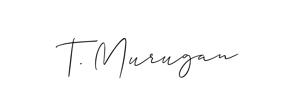 How to make T. Murugan signature? Allison_Script is a professional autograph style. Create handwritten signature for T. Murugan name. T. Murugan signature style 2 images and pictures png