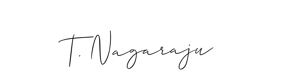 The best way (Allison_Script) to make a short signature is to pick only two or three words in your name. The name T. Nagaraju include a total of six letters. For converting this name. T. Nagaraju signature style 2 images and pictures png