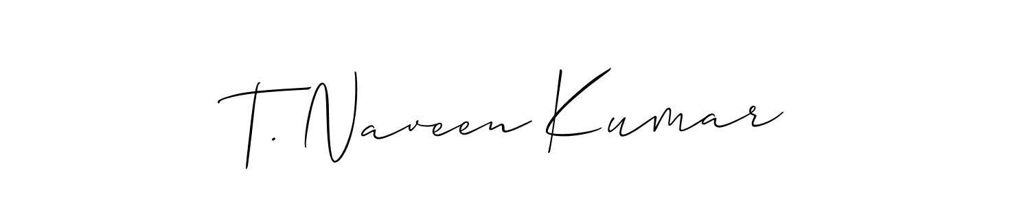 Check out images of Autograph of T. Naveen Kumar name. Actor T. Naveen Kumar Signature Style. Allison_Script is a professional sign style online. T. Naveen Kumar signature style 2 images and pictures png