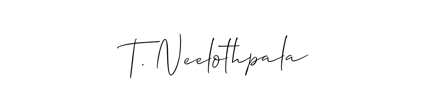 Design your own signature with our free online signature maker. With this signature software, you can create a handwritten (Allison_Script) signature for name T. Neelothpala. T. Neelothpala signature style 2 images and pictures png