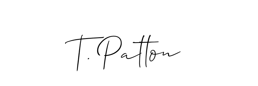 How to make T. Patton signature? Allison_Script is a professional autograph style. Create handwritten signature for T. Patton name. T. Patton signature style 2 images and pictures png