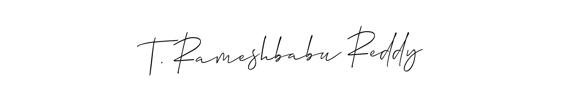 Design your own signature with our free online signature maker. With this signature software, you can create a handwritten (Allison_Script) signature for name T. Rameshbabu Reddy. T. Rameshbabu Reddy signature style 2 images and pictures png