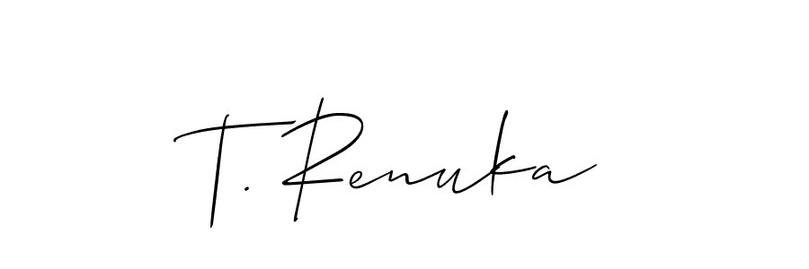 Best and Professional Signature Style for T. Renuka. Allison_Script Best Signature Style Collection. T. Renuka signature style 2 images and pictures png