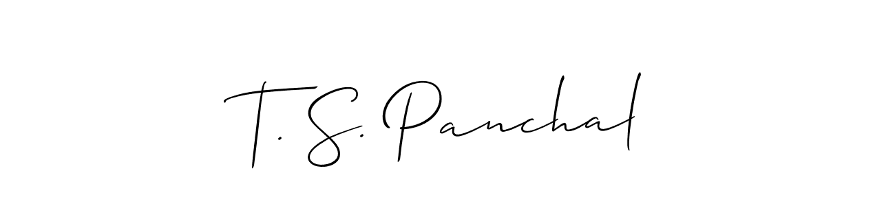 Make a beautiful signature design for name T. S. Panchal. With this signature (Allison_Script) style, you can create a handwritten signature for free. T. S. Panchal signature style 2 images and pictures png