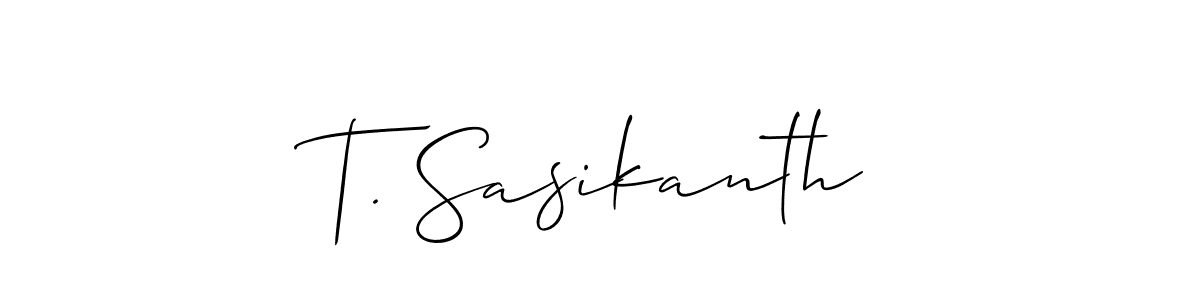 Best and Professional Signature Style for T. Sasikanth. Allison_Script Best Signature Style Collection. T. Sasikanth signature style 2 images and pictures png