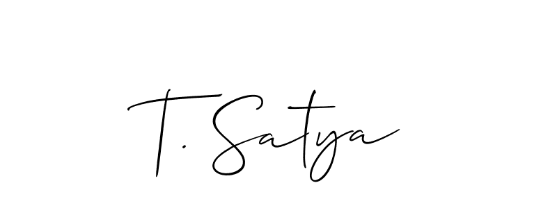 Best and Professional Signature Style for T. Satya. Allison_Script Best Signature Style Collection. T. Satya signature style 2 images and pictures png