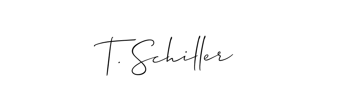 How to make T. Schiller signature? Allison_Script is a professional autograph style. Create handwritten signature for T. Schiller name. T. Schiller signature style 2 images and pictures png