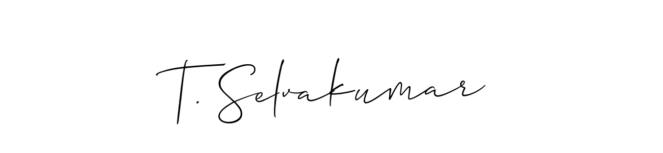 Once you've used our free online signature maker to create your best signature Allison_Script style, it's time to enjoy all of the benefits that T. Selvakumar name signing documents. T. Selvakumar signature style 2 images and pictures png