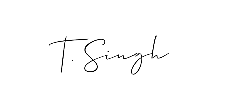 Create a beautiful signature design for name T. Singh. With this signature (Allison_Script) fonts, you can make a handwritten signature for free. T. Singh signature style 2 images and pictures png