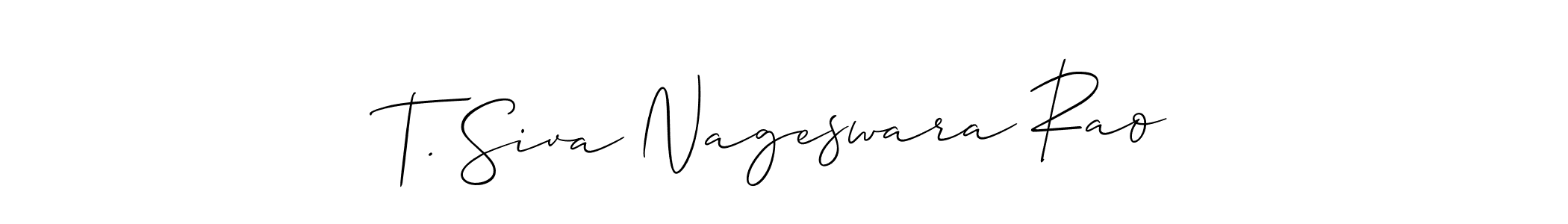 if you are searching for the best signature style for your name T. Siva Nageswara Rao. so please give up your signature search. here we have designed multiple signature styles  using Allison_Script. T. Siva Nageswara Rao signature style 2 images and pictures png