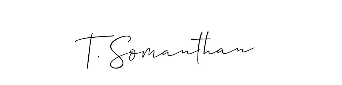 Best and Professional Signature Style for T. Somanthan. Allison_Script Best Signature Style Collection. T. Somanthan signature style 2 images and pictures png