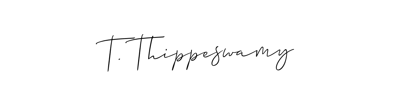Also we have T. Thippeswamy name is the best signature style. Create professional handwritten signature collection using Allison_Script autograph style. T. Thippeswamy signature style 2 images and pictures png