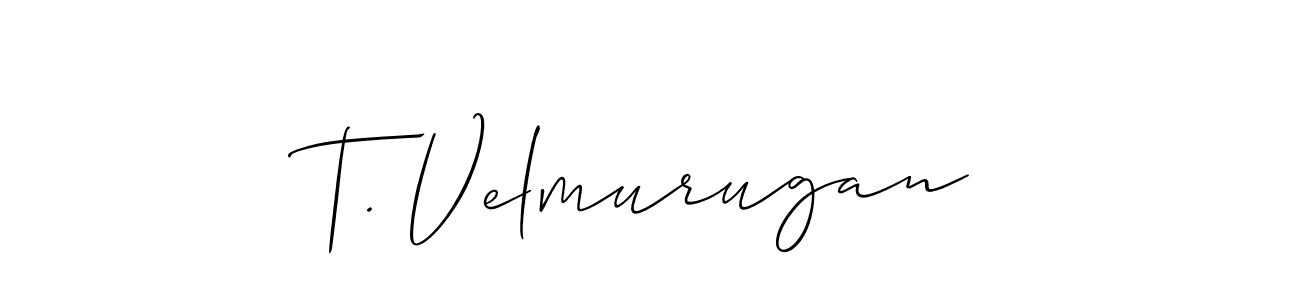 Also You can easily find your signature by using the search form. We will create T. Velmurugan name handwritten signature images for you free of cost using Allison_Script sign style. T. Velmurugan signature style 2 images and pictures png