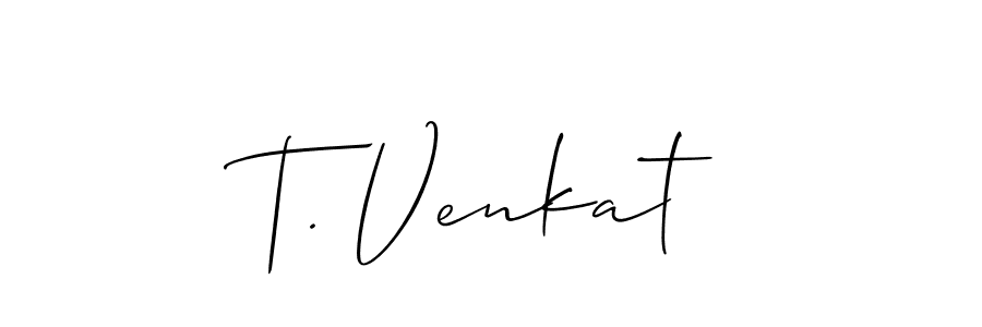 T. Venkat stylish signature style. Best Handwritten Sign (Allison_Script) for my name. Handwritten Signature Collection Ideas for my name T. Venkat. T. Venkat signature style 2 images and pictures png