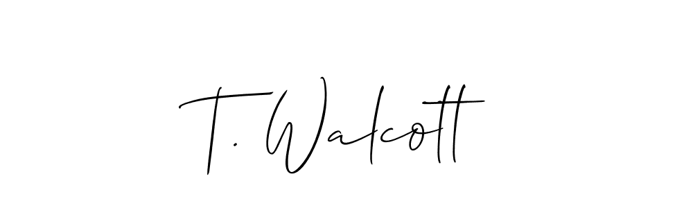 This is the best signature style for the T. Walcott name. Also you like these signature font (Allison_Script). Mix name signature. T. Walcott signature style 2 images and pictures png