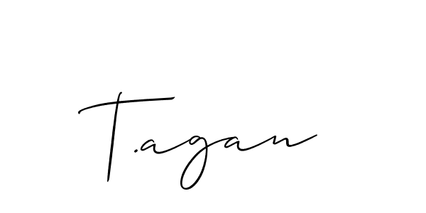 How to Draw T.agan signature style? Allison_Script is a latest design signature styles for name T.agan. T.agan signature style 2 images and pictures png