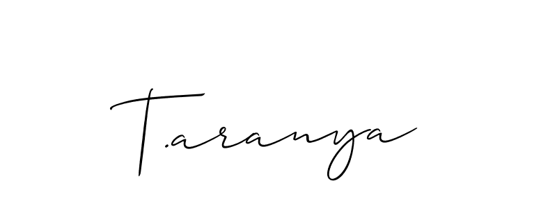 T.aranya stylish signature style. Best Handwritten Sign (Allison_Script) for my name. Handwritten Signature Collection Ideas for my name T.aranya. T.aranya signature style 2 images and pictures png
