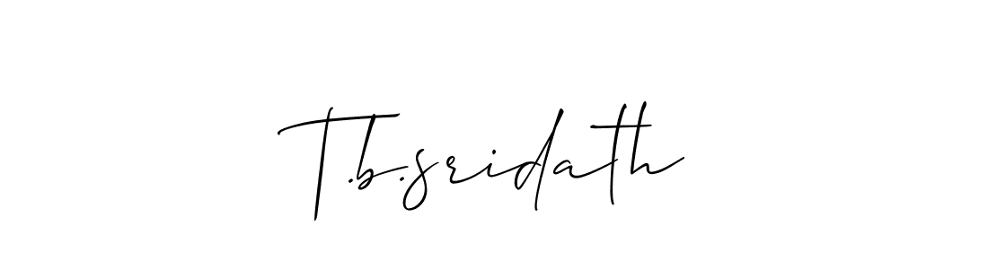 Similarly Allison_Script is the best handwritten signature design. Signature creator online .You can use it as an online autograph creator for name T.b.sridath. T.b.sridath signature style 2 images and pictures png