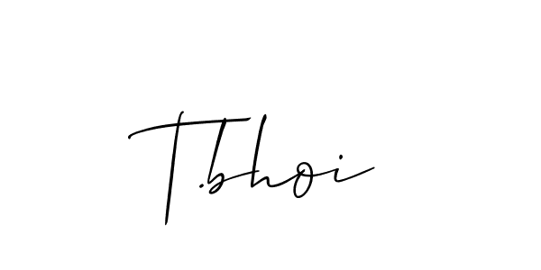 Make a short T.bhoi signature style. Manage your documents anywhere anytime using Allison_Script. Create and add eSignatures, submit forms, share and send files easily. T.bhoi signature style 2 images and pictures png