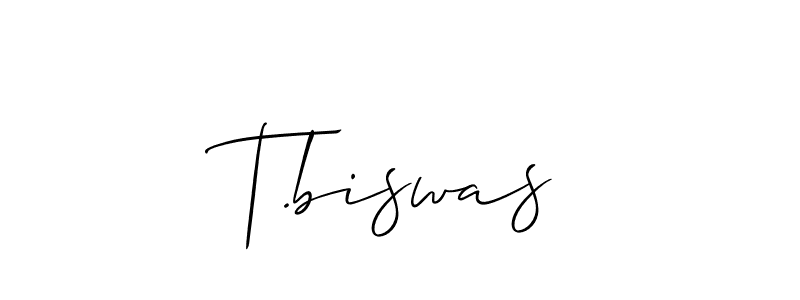 Allison_Script is a professional signature style that is perfect for those who want to add a touch of class to their signature. It is also a great choice for those who want to make their signature more unique. Get T.biswas name to fancy signature for free. T.biswas signature style 2 images and pictures png