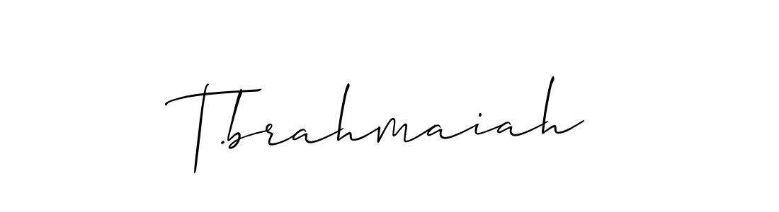 How to Draw T.brahmaiah signature style? Allison_Script is a latest design signature styles for name T.brahmaiah. T.brahmaiah signature style 2 images and pictures png