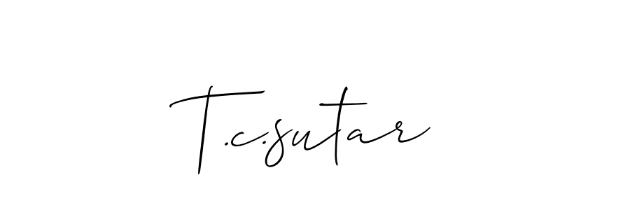 T.c.sutar stylish signature style. Best Handwritten Sign (Allison_Script) for my name. Handwritten Signature Collection Ideas for my name T.c.sutar. T.c.sutar signature style 2 images and pictures png