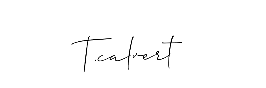 Make a beautiful signature design for name T.calvert. With this signature (Allison_Script) style, you can create a handwritten signature for free. T.calvert signature style 2 images and pictures png