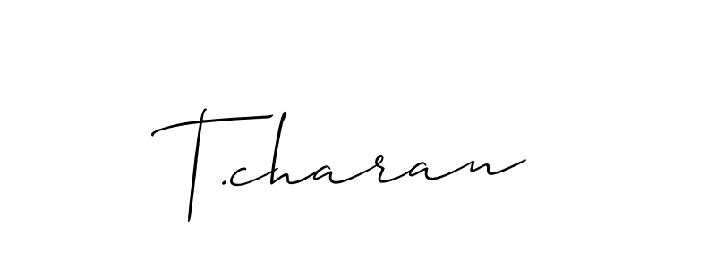 Use a signature maker to create a handwritten signature online. With this signature software, you can design (Allison_Script) your own signature for name T.charan. T.charan signature style 2 images and pictures png