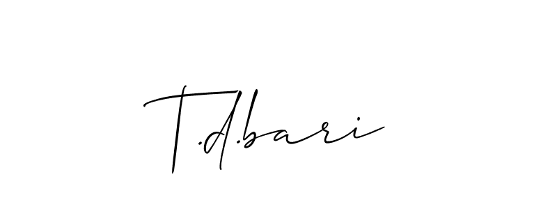 See photos of T.d.bari official signature by Spectra . Check more albums & portfolios. Read reviews & check more about Allison_Script font. T.d.bari signature style 2 images and pictures png