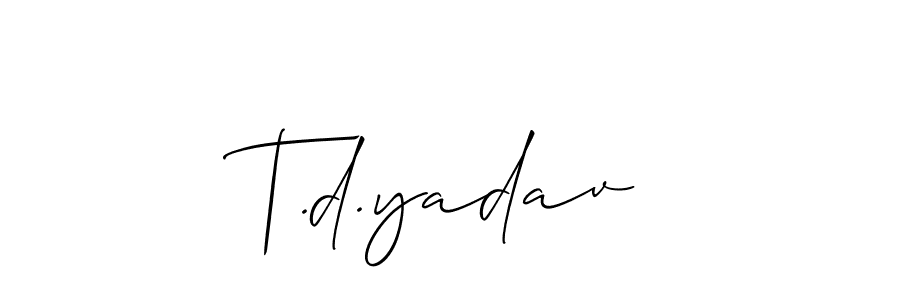 Once you've used our free online signature maker to create your best signature Allison_Script style, it's time to enjoy all of the benefits that T.d.yadav name signing documents. T.d.yadav signature style 2 images and pictures png