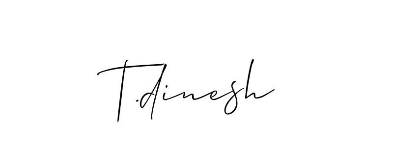 T.dinesh stylish signature style. Best Handwritten Sign (Allison_Script) for my name. Handwritten Signature Collection Ideas for my name T.dinesh. T.dinesh signature style 2 images and pictures png