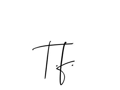 Design your own signature with our free online signature maker. With this signature software, you can create a handwritten (Allison_Script) signature for name T.f.. T.f. signature style 2 images and pictures png