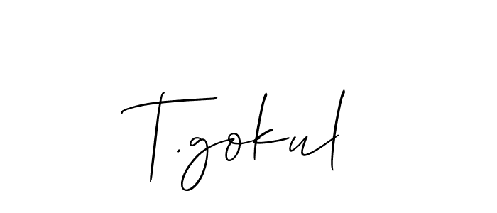 Make a beautiful signature design for name T.gokul. Use this online signature maker to create a handwritten signature for free. T.gokul signature style 2 images and pictures png