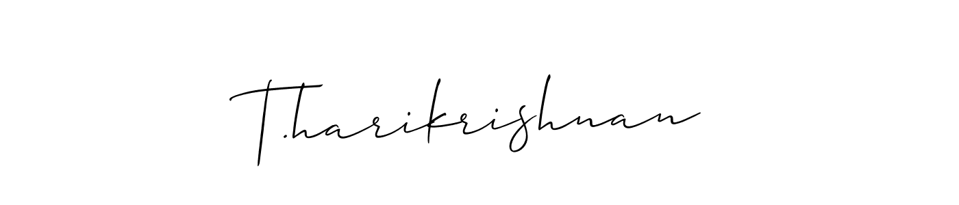 T.harikrishnan stylish signature style. Best Handwritten Sign (Allison_Script) for my name. Handwritten Signature Collection Ideas for my name T.harikrishnan. T.harikrishnan signature style 2 images and pictures png