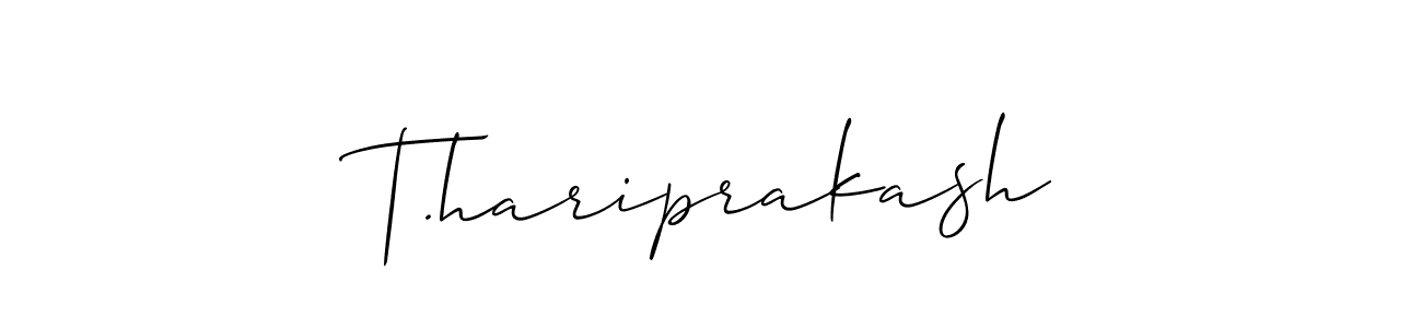 You can use this online signature creator to create a handwritten signature for the name T.hariprakash. This is the best online autograph maker. T.hariprakash signature style 2 images and pictures png