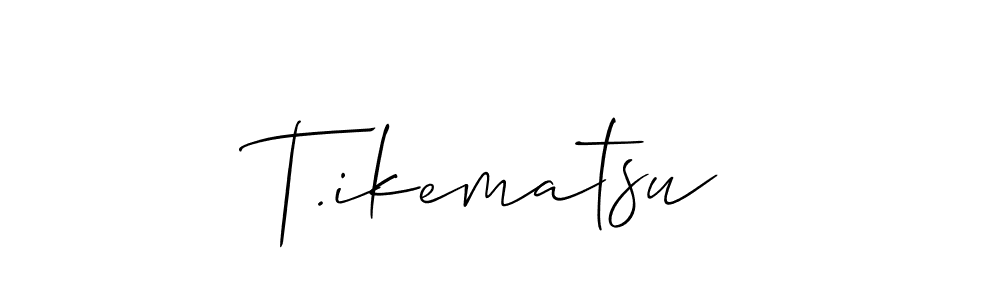 Make a beautiful signature design for name T.ikematsu. With this signature (Allison_Script) style, you can create a handwritten signature for free. T.ikematsu signature style 2 images and pictures png