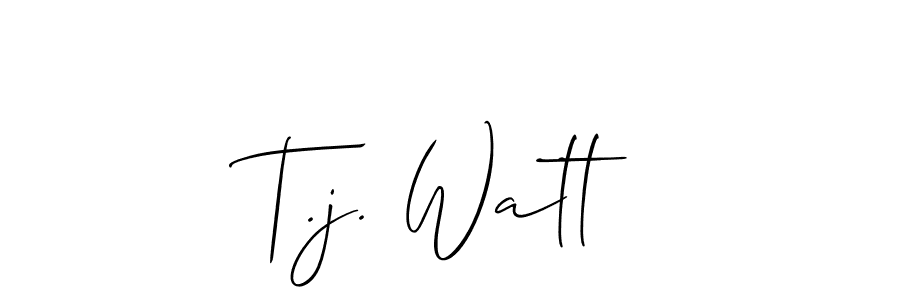 This is the best signature style for the T.j. Watt name. Also you like these signature font (Allison_Script). Mix name signature. T.j. Watt signature style 2 images and pictures png