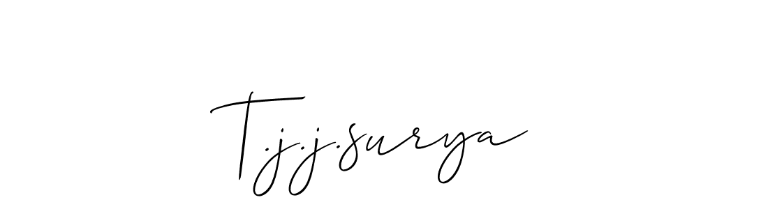 Create a beautiful signature design for name T.j.j.surya. With this signature (Allison_Script) fonts, you can make a handwritten signature for free. T.j.j.surya signature style 2 images and pictures png