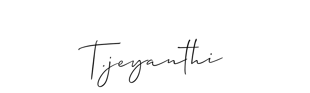 T.jeyanthi stylish signature style. Best Handwritten Sign (Allison_Script) for my name. Handwritten Signature Collection Ideas for my name T.jeyanthi. T.jeyanthi signature style 2 images and pictures png
