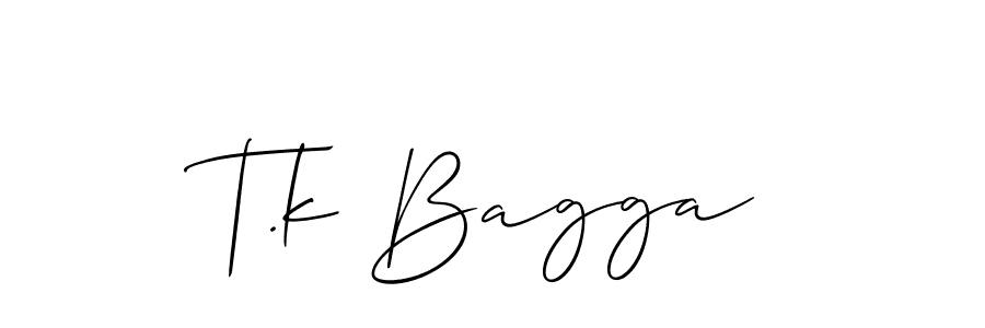 Best and Professional Signature Style for T.k Bagga. Allison_Script Best Signature Style Collection. T.k Bagga signature style 2 images and pictures png