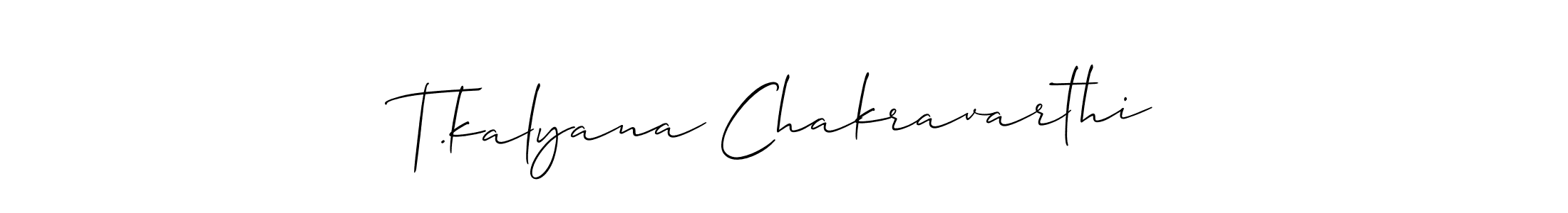 It looks lik you need a new signature style for name T.kalyana Chakravarthi. Design unique handwritten (Allison_Script) signature with our free signature maker in just a few clicks. T.kalyana Chakravarthi signature style 2 images and pictures png