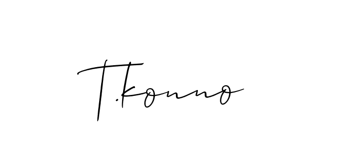 Check out images of Autograph of T.konno name. Actor T.konno Signature Style. Allison_Script is a professional sign style online. T.konno signature style 2 images and pictures png