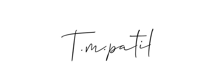 Similarly Allison_Script is the best handwritten signature design. Signature creator online .You can use it as an online autograph creator for name T.m.patil. T.m.patil signature style 2 images and pictures png