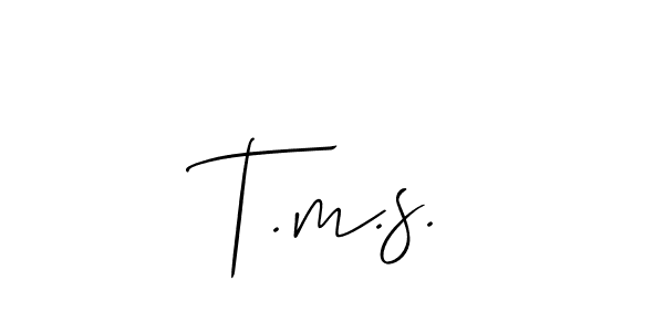 This is the best signature style for the T.m.s. name. Also you like these signature font (Allison_Script). Mix name signature. T.m.s. signature style 2 images and pictures png