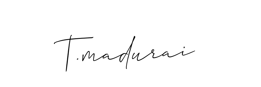 How to Draw T.madurai signature style? Allison_Script is a latest design signature styles for name T.madurai. T.madurai signature style 2 images and pictures png