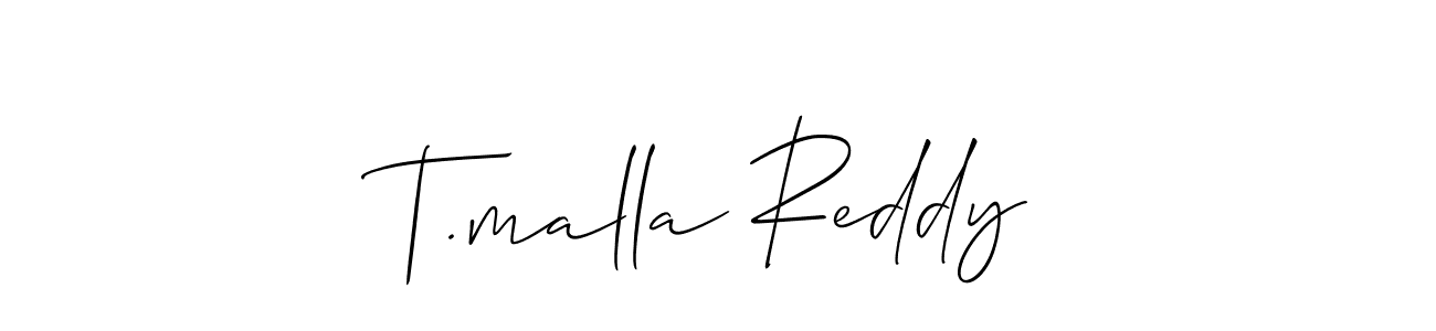 Also You can easily find your signature by using the search form. We will create T.malla Reddy name handwritten signature images for you free of cost using Allison_Script sign style. T.malla Reddy signature style 2 images and pictures png