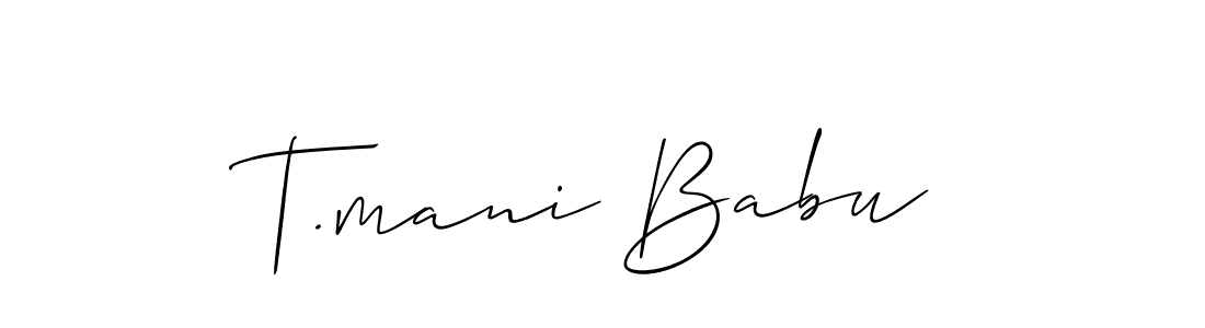 if you are searching for the best signature style for your name T.mani Babu. so please give up your signature search. here we have designed multiple signature styles  using Allison_Script. T.mani Babu signature style 2 images and pictures png