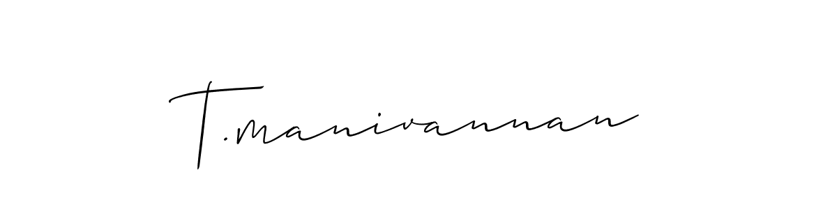 It looks lik you need a new signature style for name T.manivannan. Design unique handwritten (Allison_Script) signature with our free signature maker in just a few clicks. T.manivannan signature style 2 images and pictures png