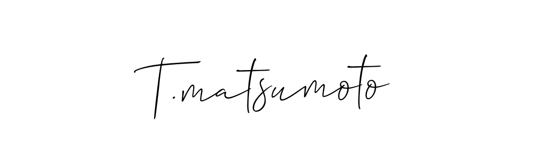 The best way (Allison_Script) to make a short signature is to pick only two or three words in your name. The name T.matsumoto include a total of six letters. For converting this name. T.matsumoto signature style 2 images and pictures png